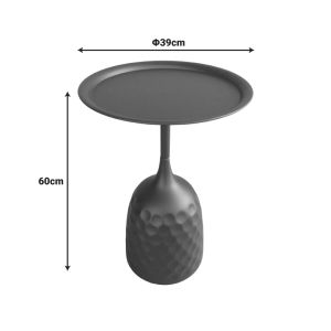 Metal side table Waini in cream shade, dimensions 39x60 cm