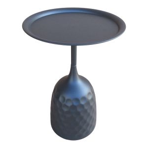 Metal side table Waini in black shade, dimensions 39x60 cm