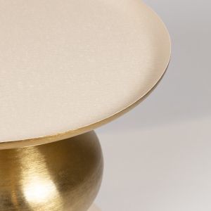 Metal side table, gold color, 50x50x46 cm