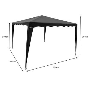 METAL FRAME FOR ARBO - ANTHRACITE, 3X3M PLATES