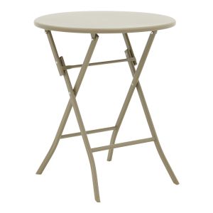 Metal dining table Albero-sussie in champagne color D60x70cm