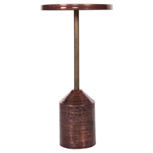 Метална холна маса Bombay Hm4251,06 цвят купър D25,5x51,5hcm