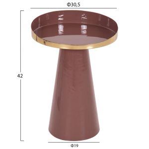 Метална холна маса Latur Hm4250,06 емайл лак бордо D30,5x39-42hcm