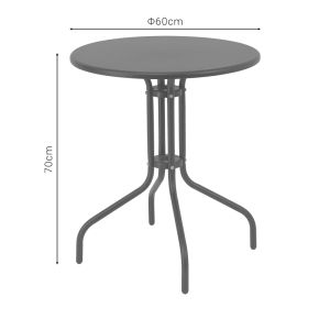 Метална холна маса Vergo цвят шампанско D60x70cm