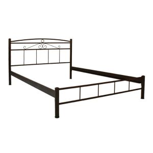 Calliope metal bed in brown color, 100x210x99cm (90x200cm)