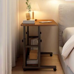 Mobile desk Stolu I MDF-metal dark oak color 80x40x68cm