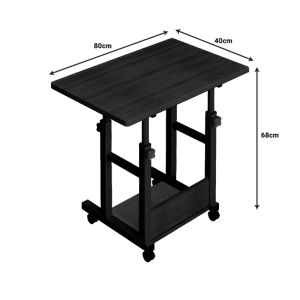 Mobile desk Stolu MDF-metal in natural white color 60x40x68cm