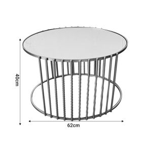 Marble top coffee tables Boroni Gold 2 pieces 80x80x45 / 62x60x40
