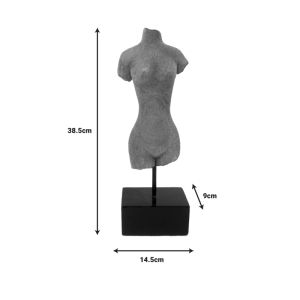 Настолна декорация Physio Inart от мангово дърво и метал 14,5x9x38,5cm