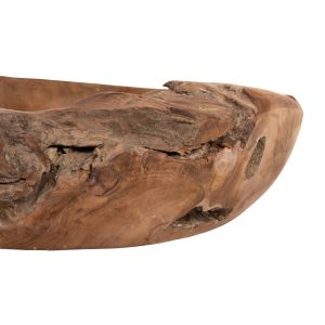 Настолна декорация Yoki Hm9629 от тиково дърво D50x16hcm