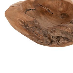 Настолна декорация Yoki Hm9629 от тиково дърво D50x16hcm