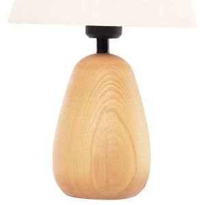 Настолна лампа Conni Hm4710 крем бяла капка-дървена основа Φ23x34hcm.