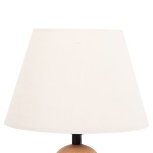 Настолна лампа Conni Hm4710 крем бяла капка-дървена основа Φ23x34hcm.