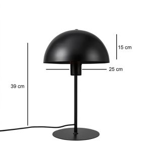 Настолна лампа Desker E27 метал-черна D25x39cm