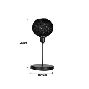 Table lamp Gaia E27 black metal D22x30cm