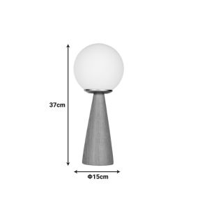 Seziko E27 table lamp with natural lampshade D15x37cm
