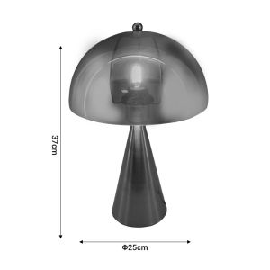 Night lamp Illumna Inart E27 metal gold color and glass D25x37cm