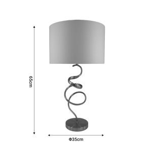 Valou Inart night lamp E27 gold aluminum with white shade D35x65cm
