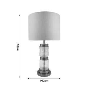 Wenxie Inart E27 metal night lamp gold color and beige textile shade D32x53cm
