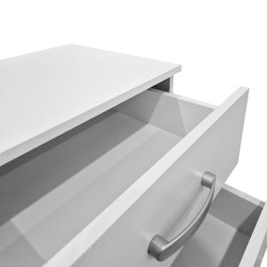 Athos bedside tables in white 48x40x41.5 cm