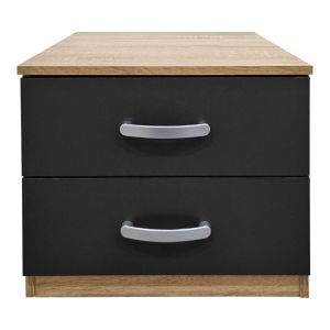 Athos bedside tables in sonoma-anthracite color 48x40x41.5 cm