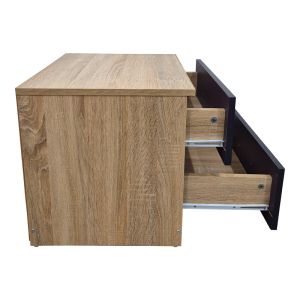 Athos bedside tables in sonoma-anthracite color 48x40x41.5 cm