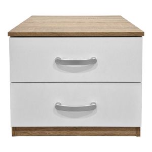 Athos bedside tables in sonoma-white color 48x40x41.5 cm