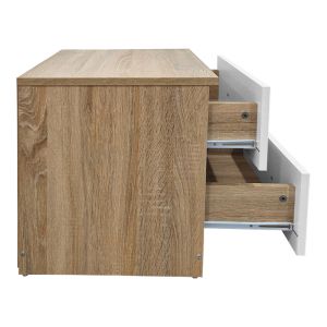 Athos bedside tables in sonoma-white color 48x40x41.5 cm