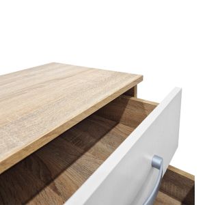 Athos bedside tables in sonoma-white color 48x40x41.5 cm