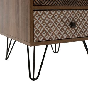 Bedside table Boho-b walnut color 40x40x59cm