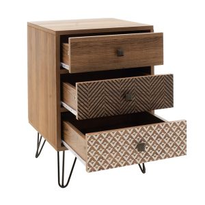 Bedside table Boho-b walnut color 40x40x59cm