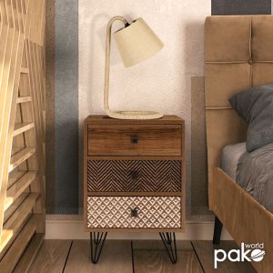 Bedside table Boho-b walnut color 40x40x59cm