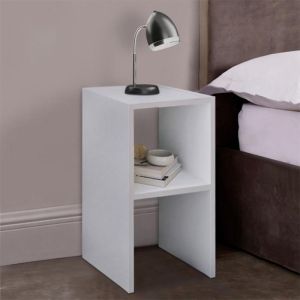 Deseo bedside table in white 30x30x60cm