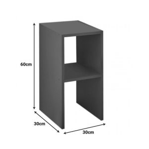 Deseo bedside table in white 30x30x60cm