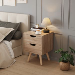 Нощно шкафче Dinkl, Hm2472,01, меламин-2 чекмеджета, сонема, 29,7x29,7x45hcm