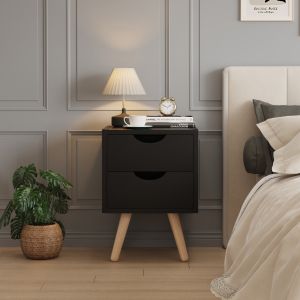 Нощно шкафче Dinkl, Hm2472,02, меламин-2 чекмеджета, винен, 29,7x29,7x45hcm