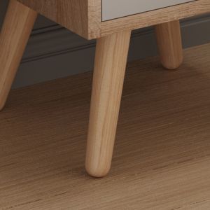 Нощно шкафче Dinkl, Hm2472,05, меламин-2 чекмеджета, сонема-сиво, 29,7x29,7x45hcm