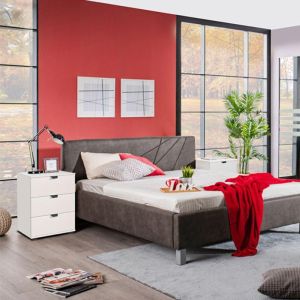 Нощно шкафче Duero 3f White Lacquer 45*40*63