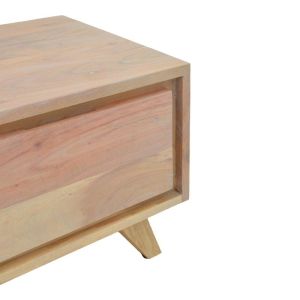 Emira bedside table, solid acacia wood, natural shade, 40x40x35cm