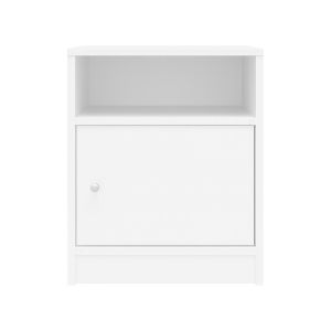 Foly bedside table with cabinet in white 40x40x50cm