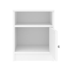 Foly bedside table with cabinet in white 40x40x50cm
