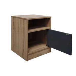 Foly bedside table with cabinet in sonoma-anthracite color 40x40x50cm