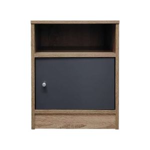 Foly bedside table with cabinet in sonoma-anthracite color 40x40x50cm