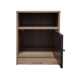 Foly bedside table with cabinet in sonoma-anthracite color 40x40x50cm