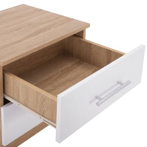 Bedside table Hm2220,06 color white/sonoma 48x40,5x41,5cm