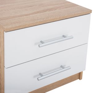 Bedside table Hm2220,06 color white/sonoma 48x40,5x41,5cm
