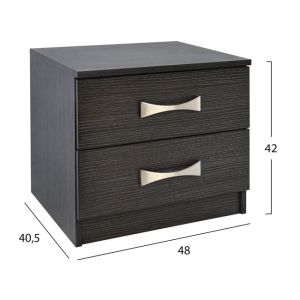 Bedside table Hm2235,01 Zebrano 48x40x42