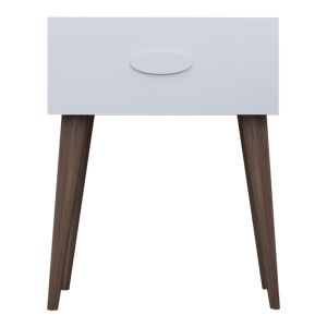Bedside table Laber white melamine 45x30x57.5cm