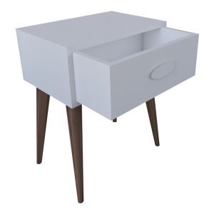 Bedside table Laber white melamine 45x30x57.5cm