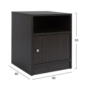 Melamine Bedside Table Hm2205,01 Zebrano 40x40x50